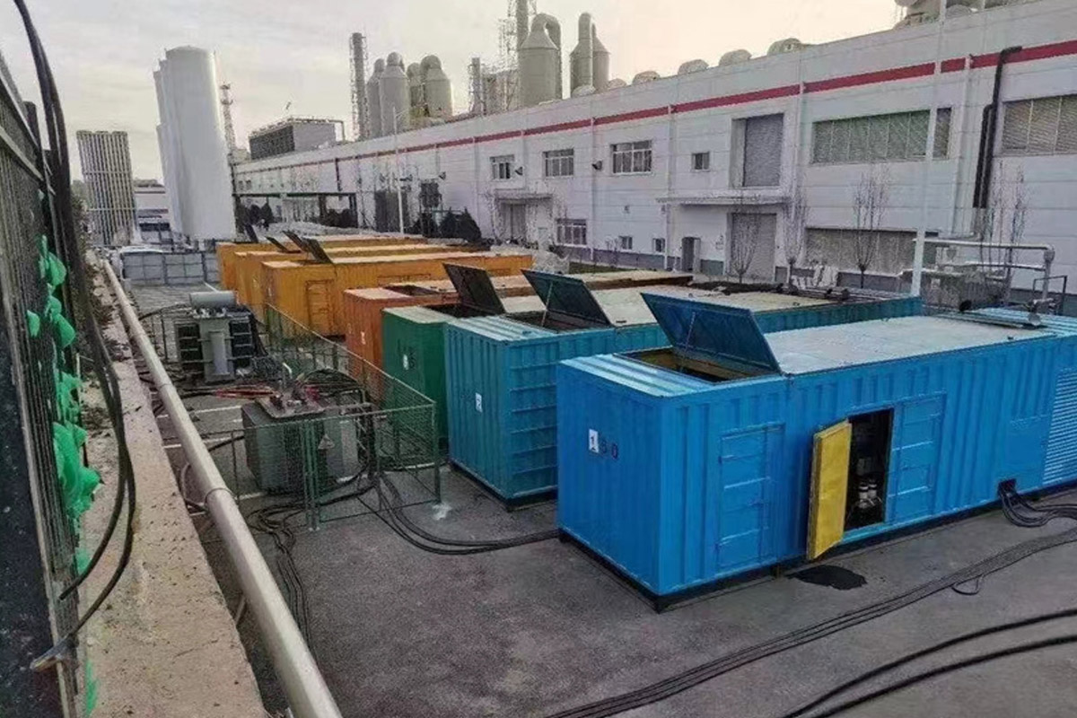 大新发电机租赁施工现场